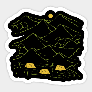 Night camp Sticker